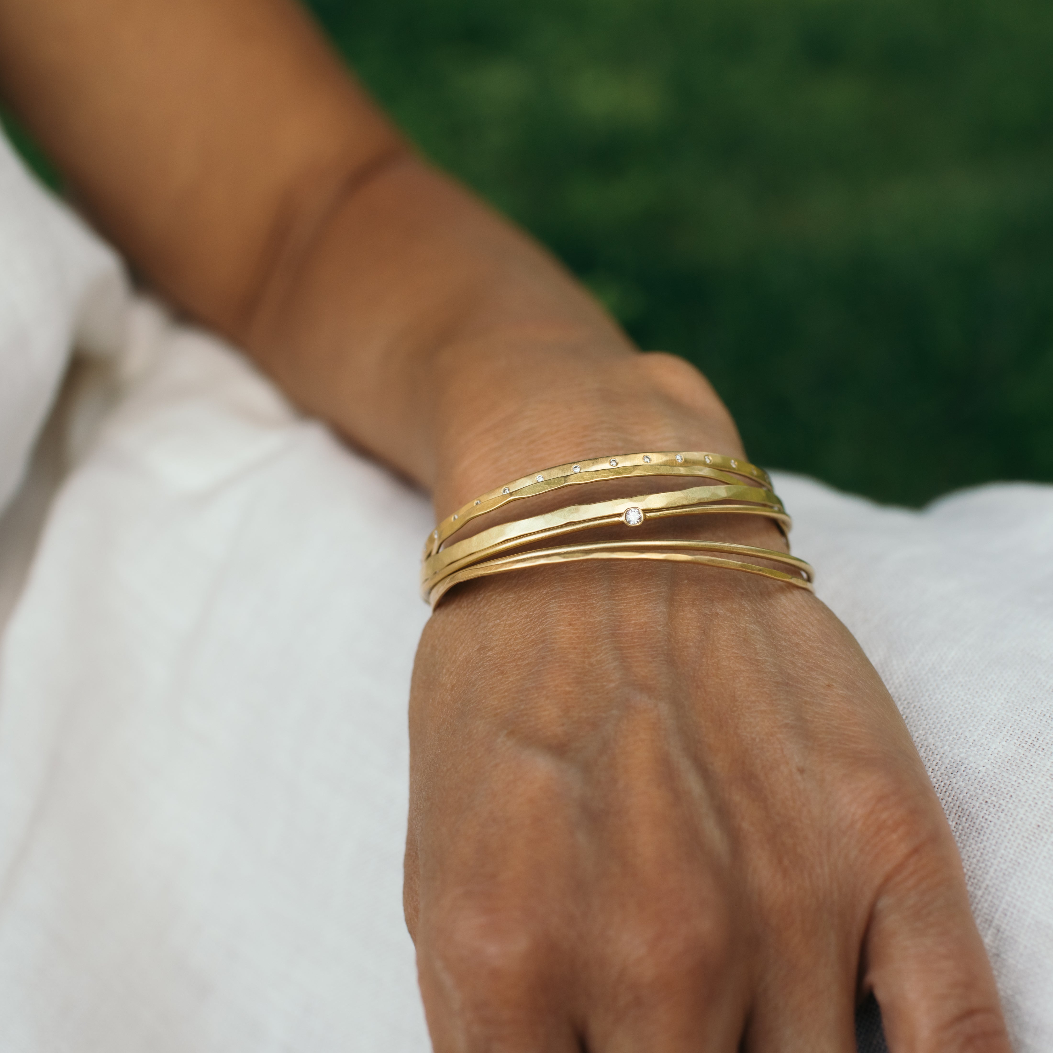 Gold and Diamond Cuff Bracelet