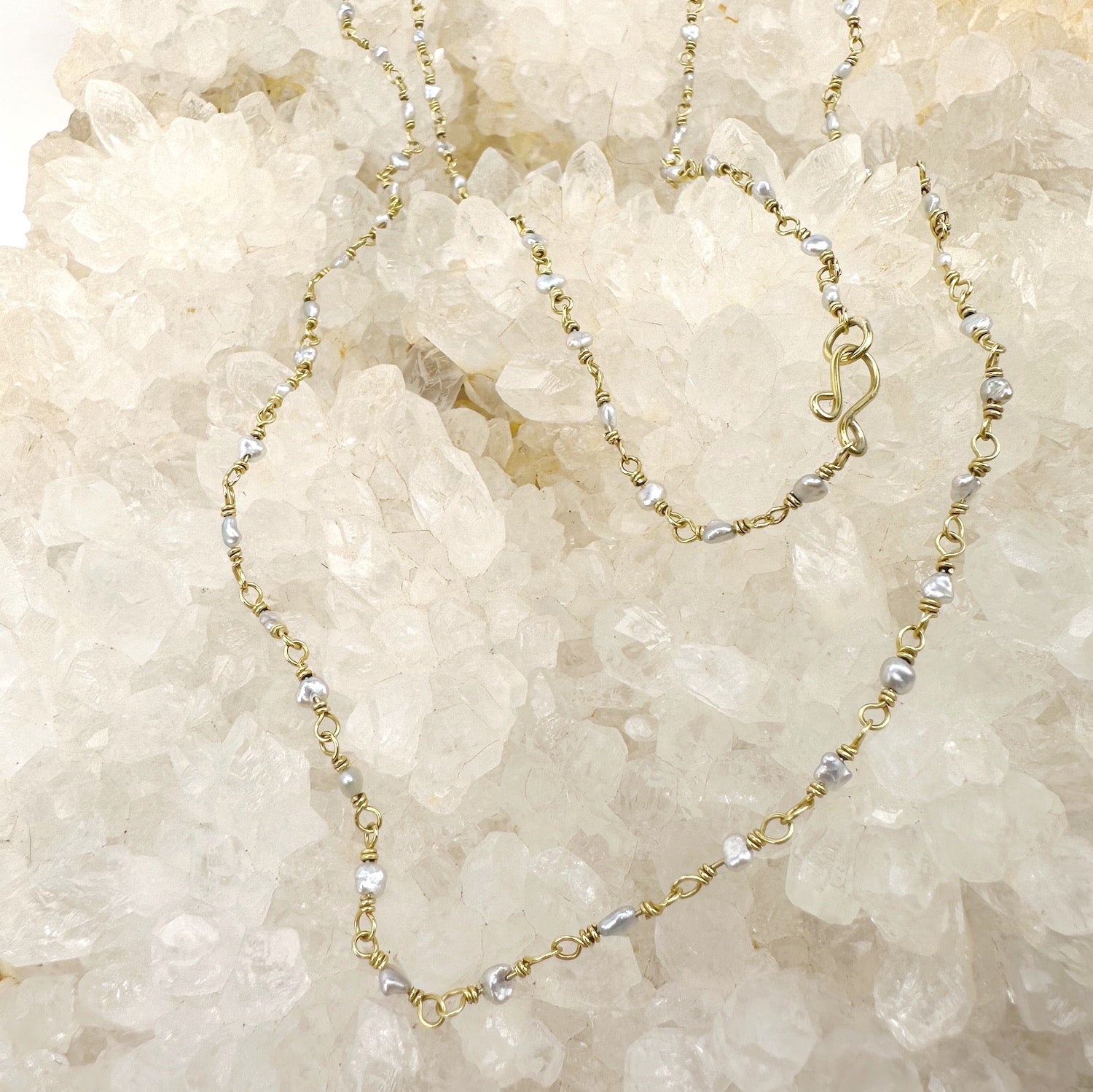 Pearl Wire Wrapped Necklace – Sarah Perlis Jewelry